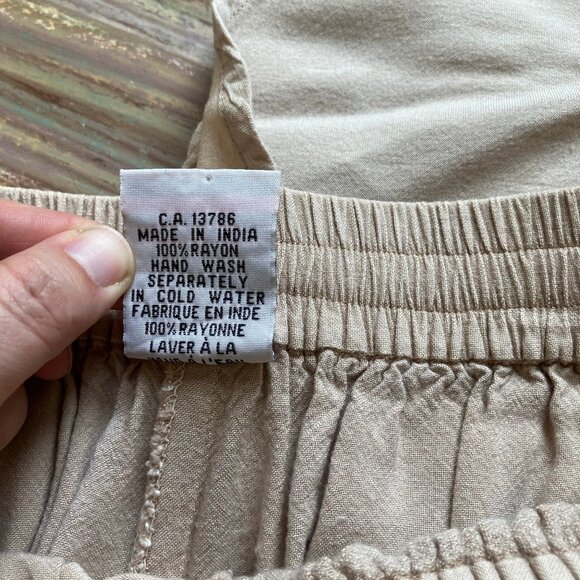 Easy Wear by Empress Maxi Skirt 2pc Set w/Bell Sleeve Blouse Embroidered Beige - Picture 13 of 13